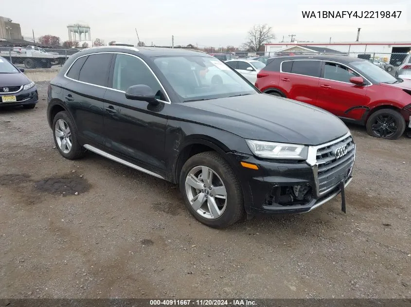 2018 Audi Q5 2.0T Premium/2.0T Tech Premium VIN: WA1BNAFY4J2219847 Lot: 40911667