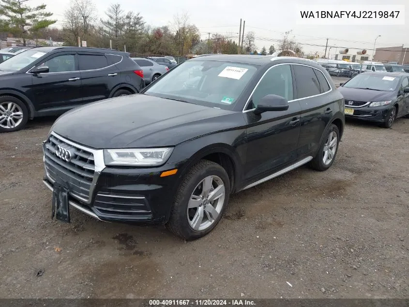 2018 Audi Q5 2.0T Premium/2.0T Tech Premium VIN: WA1BNAFY4J2219847 Lot: 40911667