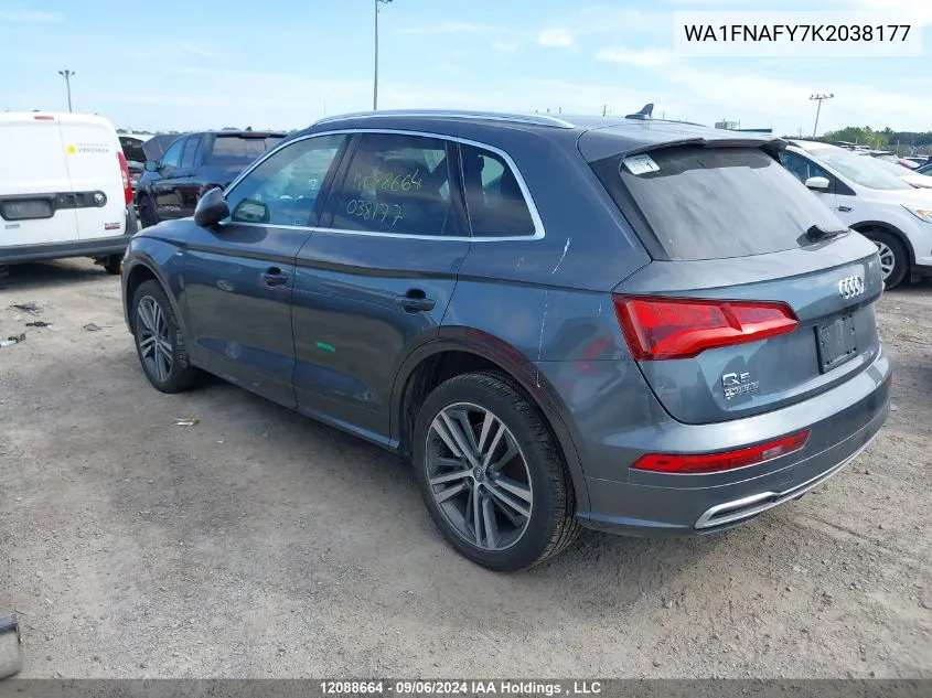 2019 Audi Q5 Technik S-Line VIN: WA1FNAFY7K2038177 Lot: 12088664