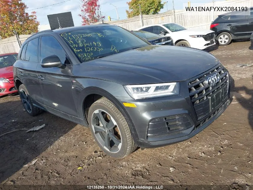 2019 Audi Q5 VIN: WA1ENAFYXK2084193 Lot: 12135250