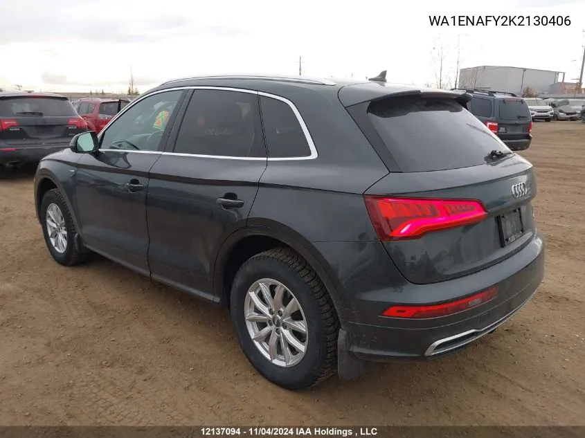 2019 Audi Q5 VIN: WA1ENAFY2K2130406 Lot: 12137094