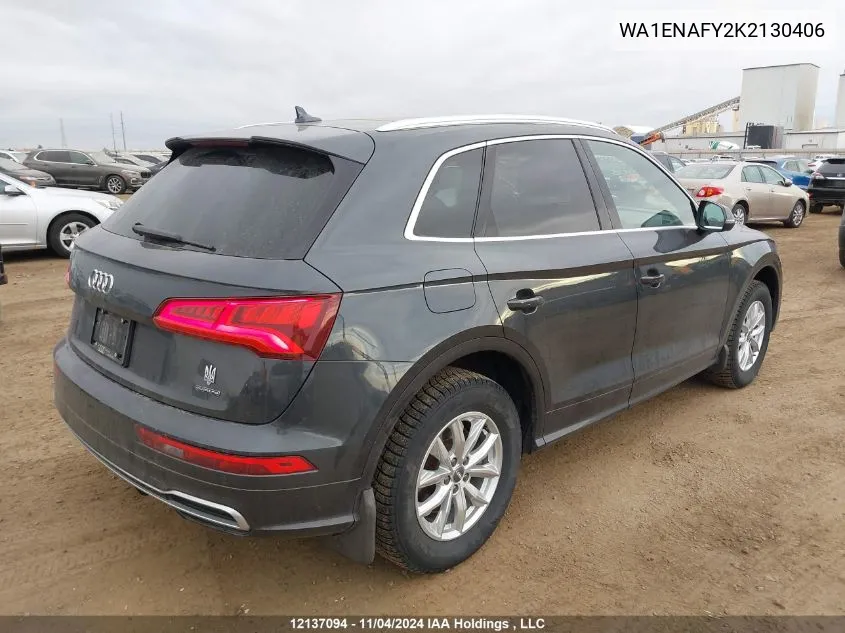 2019 Audi Q5 VIN: WA1ENAFY2K2130406 Lot: 12137094