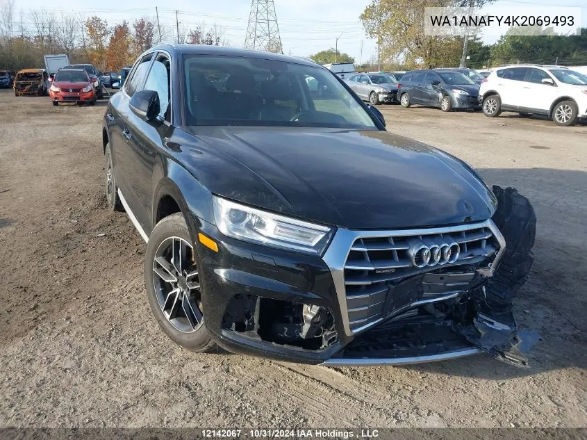 2019 Audi Q5 VIN: WA1ANAFY4K2069493 Lot: 12142067