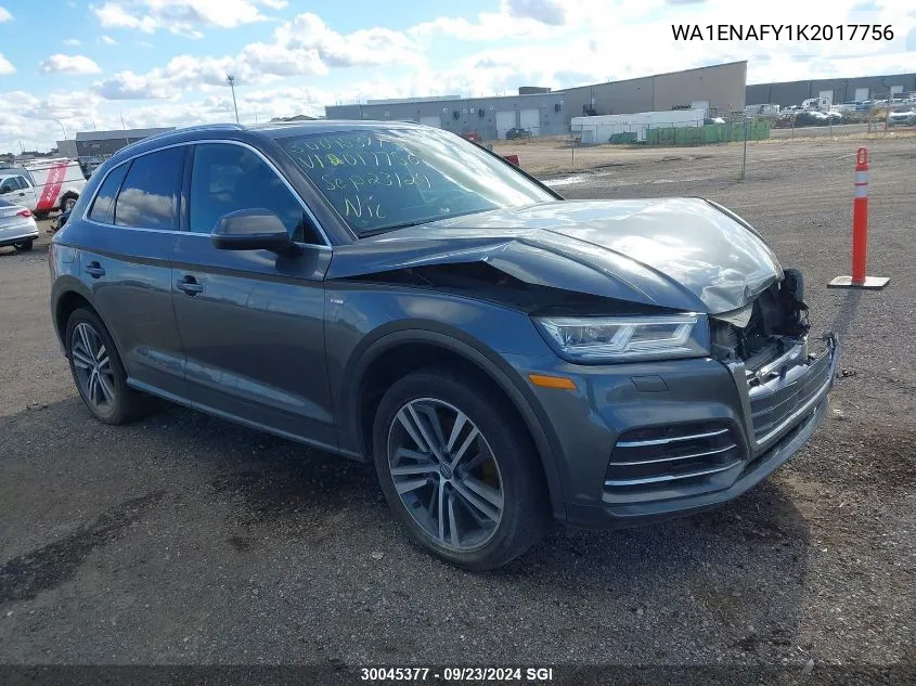 2019 Audi Q5 Progressiv S-Line VIN: WA1ENAFY1K2017756 Lot: 30045377