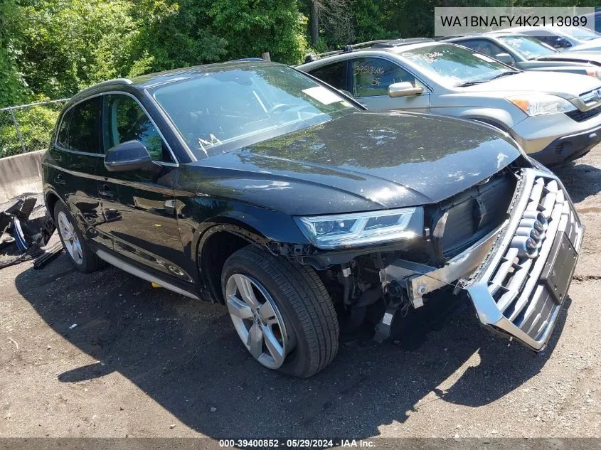 2019 Audi Q5 45 Premium VIN: WA1BNAFY4K2113089 Lot: 39400852