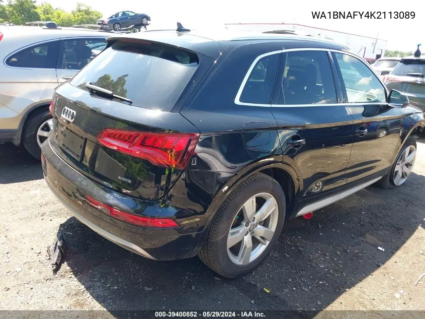 2019 Audi Q5 45 Premium VIN: WA1BNAFY4K2113089 Lot: 39400852