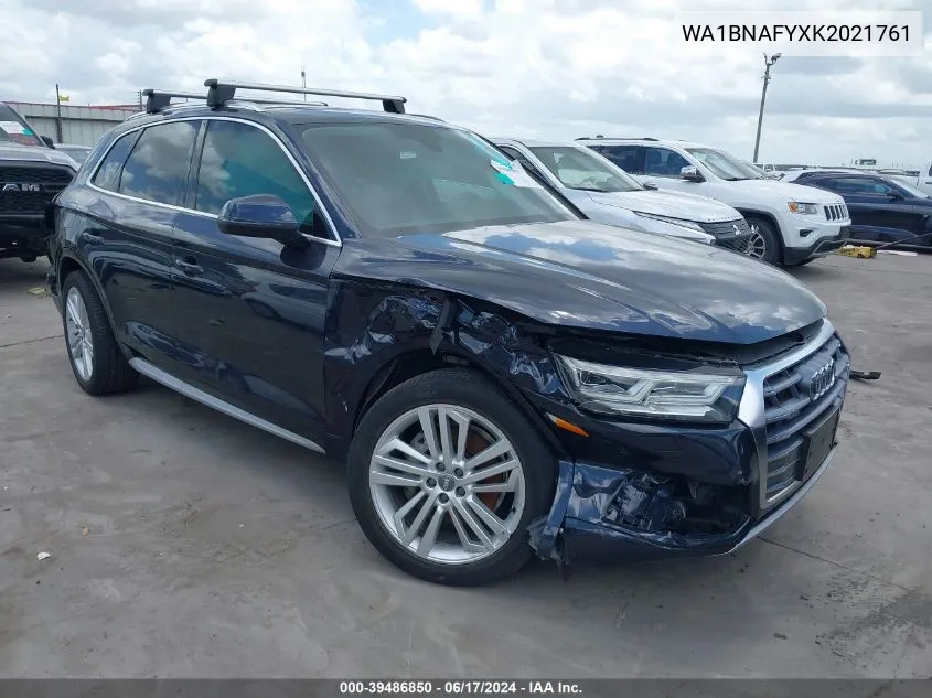 2019 Audi Q5 45 Premium VIN: WA1BNAFYXK2021761 Lot: 39486850