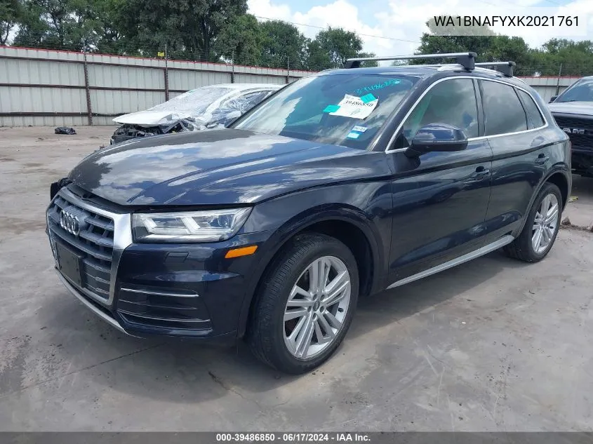 2019 Audi Q5 45 Premium VIN: WA1BNAFYXK2021761 Lot: 39486850