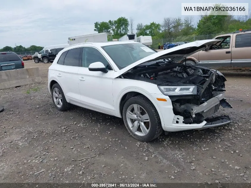 2019 Audi Q5 45 Premium VIN: WA1BNAFY5K2036166 Lot: 39572841