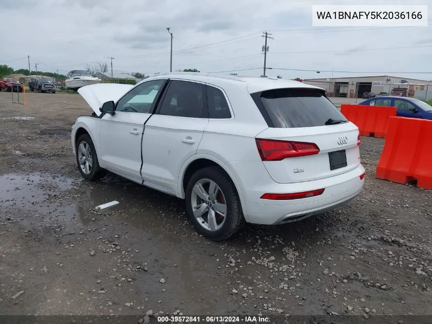 2019 Audi Q5 45 Premium VIN: WA1BNAFY5K2036166 Lot: 39572841