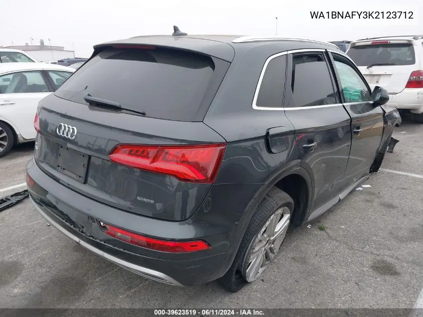 2019 Audi Q5 45 Premium VIN: WA1BNAFY3K2123712 Lot: 39623519