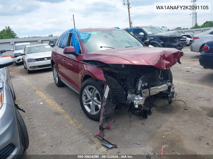 WA1ANAFY2K2091105 2019 Audi Q5 45 Premium