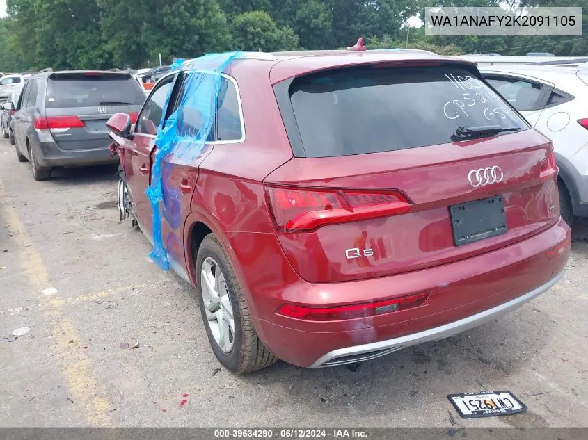 WA1ANAFY2K2091105 2019 Audi Q5 45 Premium