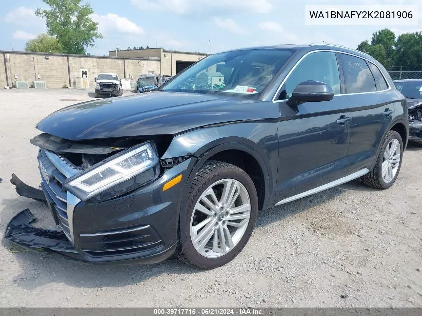 2019 Audi Q5 45 Premium VIN: WA1BNAFY2K2081906 Lot: 39717715