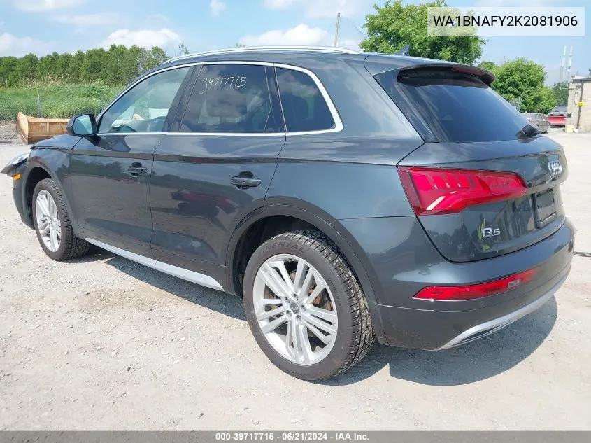 WA1BNAFY2K2081906 2019 Audi Q5 45 Premium