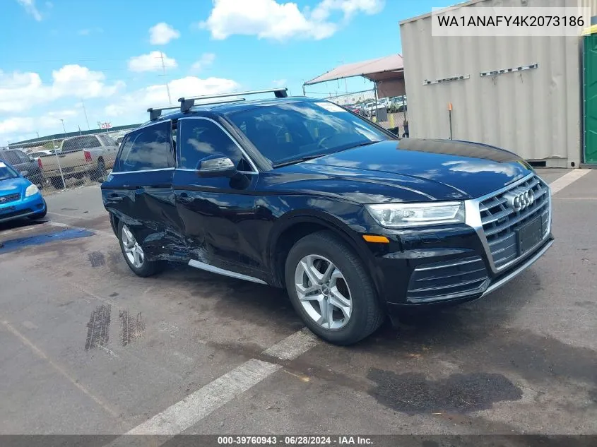 2019 Audi Q5 45 Premium VIN: WA1ANAFY4K2073186 Lot: 39760943