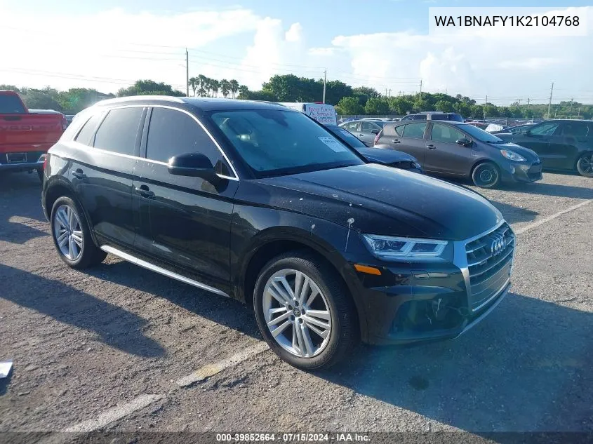 2019 Audi Q5 45 Premium VIN: WA1BNAFY1K2104768 Lot: 39852664