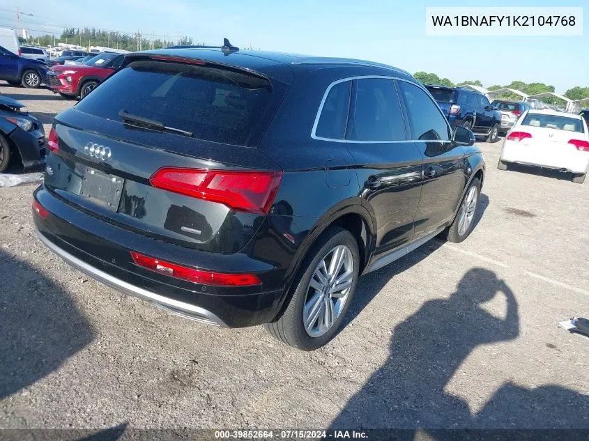 2019 Audi Q5 45 Premium VIN: WA1BNAFY1K2104768 Lot: 39852664