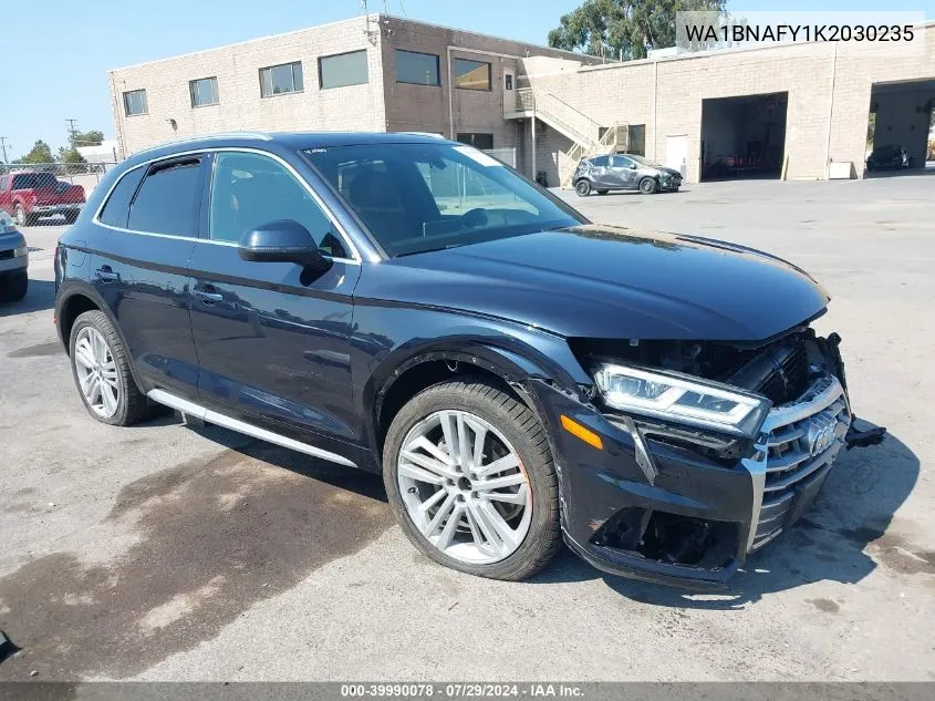 2019 Audi Q5 45 Premium VIN: WA1BNAFY1K2030235 Lot: 39990078