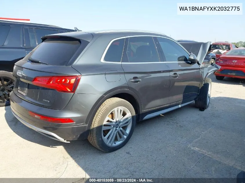 2019 Audi Q5 45 Premium VIN: WA1BNAFYXK2032775 Lot: 40153059