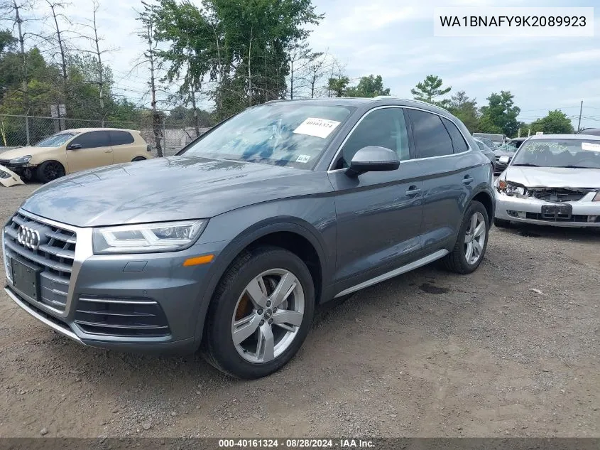 2019 Audi Q5 45 Premium VIN: WA1BNAFY9K2089923 Lot: 40161324