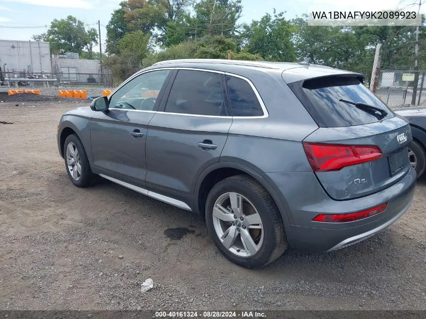 2019 Audi Q5 45 Premium VIN: WA1BNAFY9K2089923 Lot: 40161324