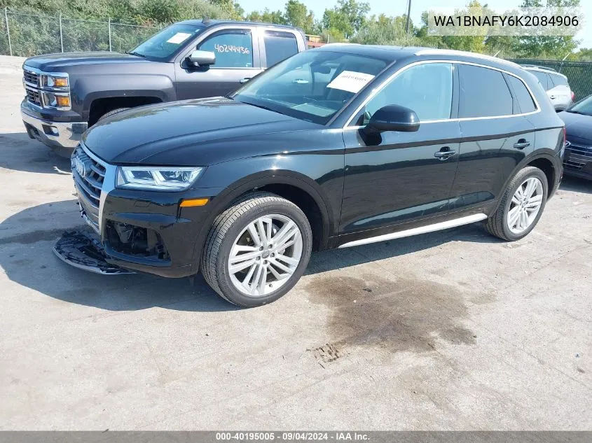 2019 Audi Q5 45 Premium VIN: WA1BNAFY6K2084906 Lot: 40195005