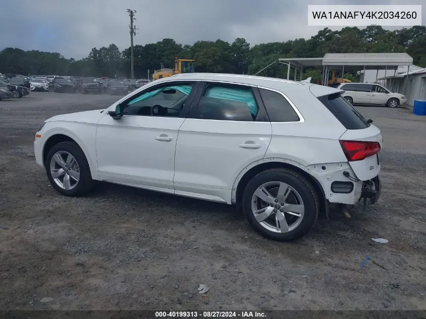 WA1ANAFY4K2034260 2019 Audi Q5 45 Premium