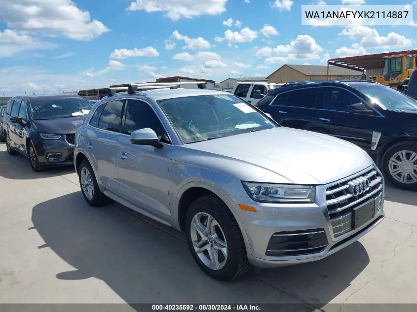 WA1ANAFYXK2114887 2019 Audi Q5 45 Premium