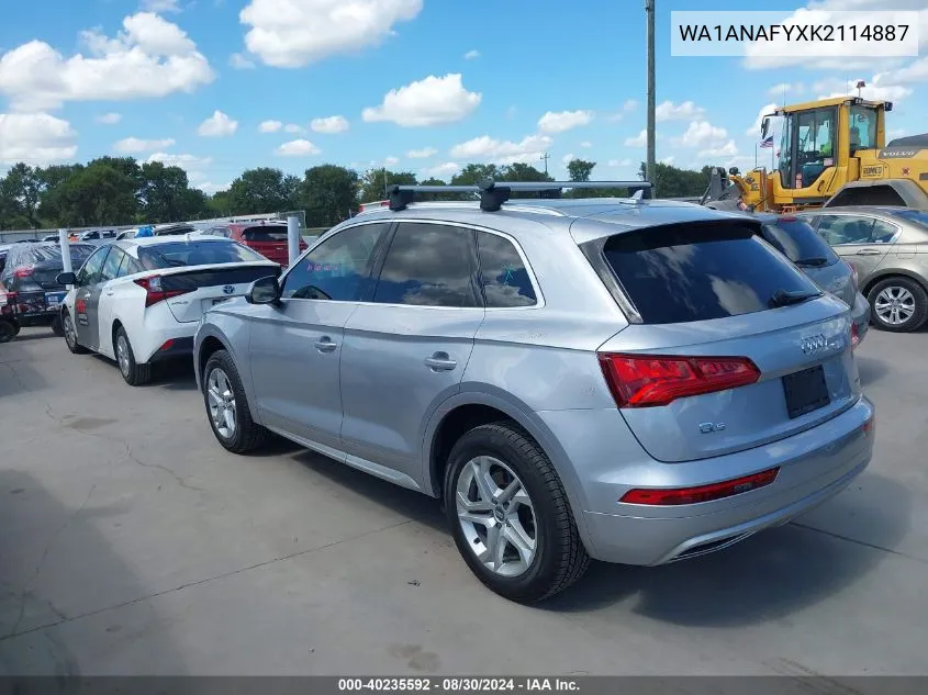 WA1ANAFYXK2114887 2019 Audi Q5 45 Premium