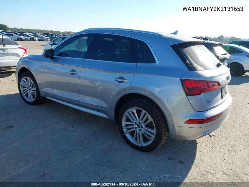 2019 Audi Q5 45 Premium VIN: WA1BNAFY9K2131653 Lot: 40282114