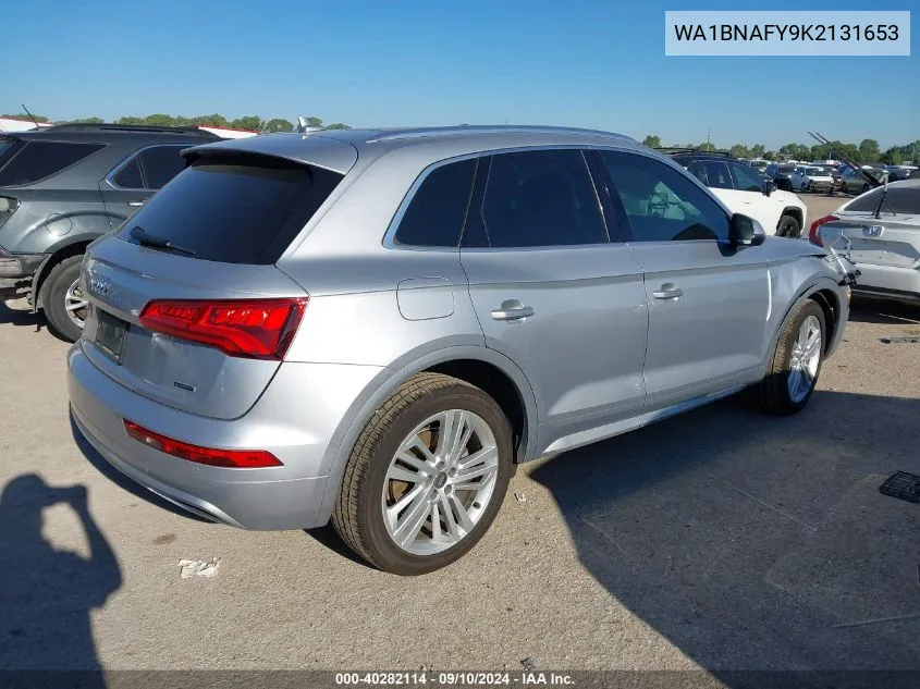 2019 Audi Q5 45 Premium VIN: WA1BNAFY9K2131653 Lot: 40282114