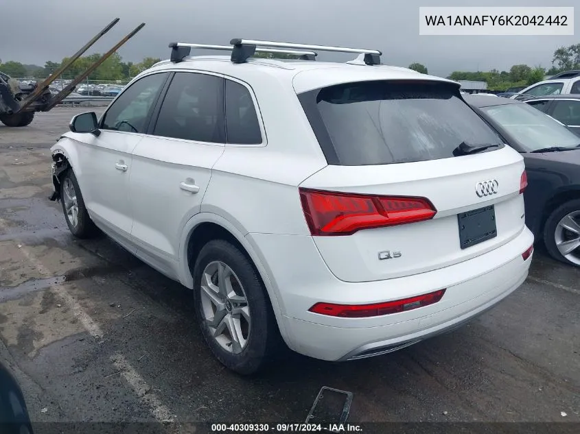 WA1ANAFY6K2042442 2019 Audi Q5 45 Premium