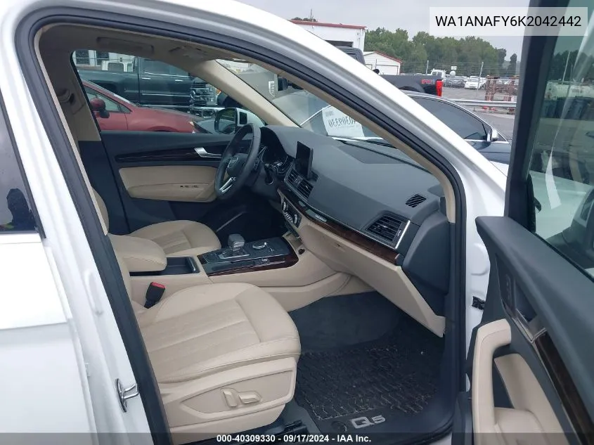 WA1ANAFY6K2042442 2019 Audi Q5 45 Premium