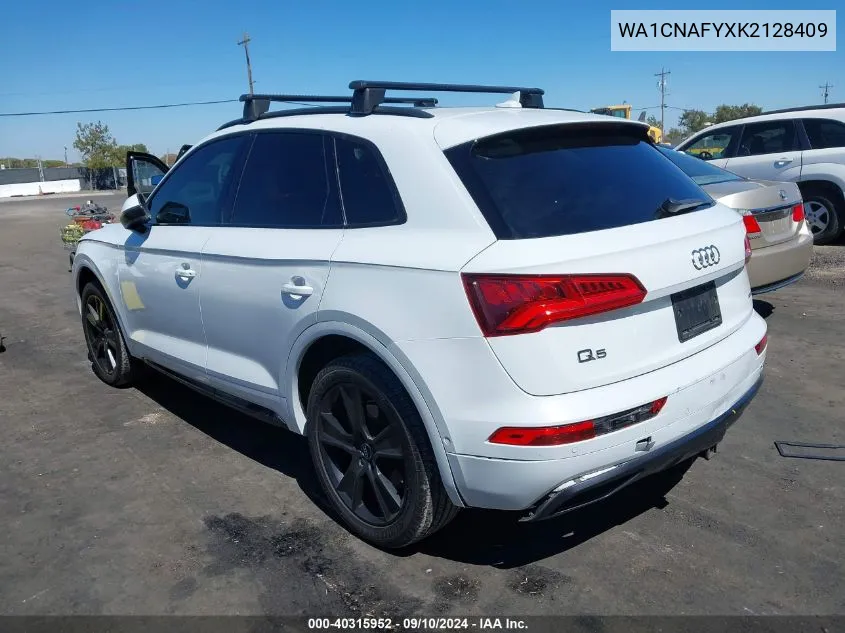 2019 Audi Q5 45 Premium VIN: WA1CNAFYXK2128409 Lot: 40315952