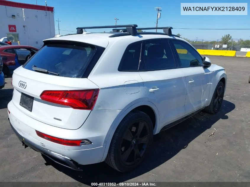 2019 Audi Q5 45 Premium VIN: WA1CNAFYXK2128409 Lot: 40315952