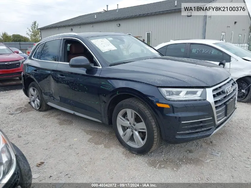 2019 Audi Q5 45 Premium VIN: WA1BNAFY8K2100376 Lot: 40342872