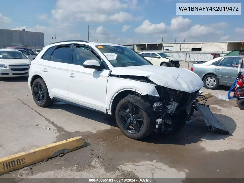 2019 Audi Q5 Premium Plus VIN: WA1BNAFY4K2019472 Lot: 40365183