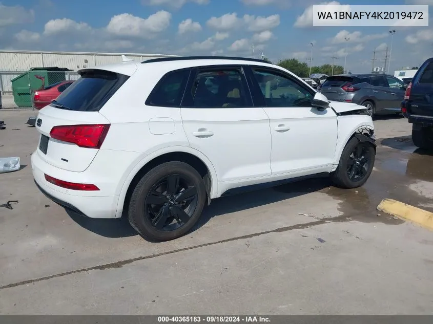 2019 Audi Q5 Premium Plus VIN: WA1BNAFY4K2019472 Lot: 40365183