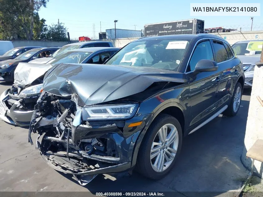 2019 Audi Q5 45 Premium VIN: WA1BNAFY5K2141080 Lot: 40388598