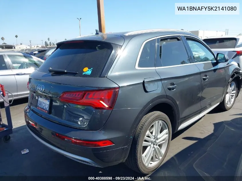 2019 Audi Q5 45 Premium VIN: WA1BNAFY5K2141080 Lot: 40388598