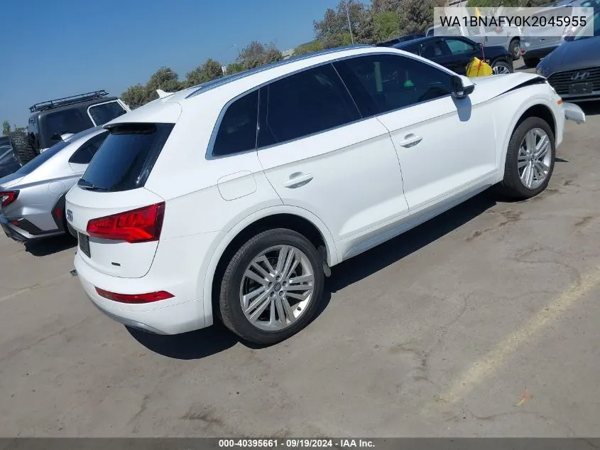 WA1BNAFY0K2045955 2019 Audi Q5 45 Premium