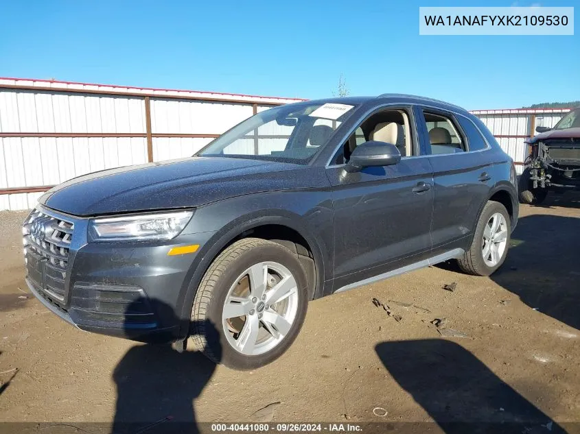 2019 Audi Q5 Premium VIN: WA1ANAFYXK2109530 Lot: 40441080