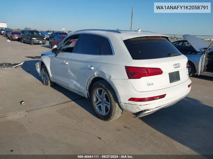 WA1ANAFY1K2058791 2019 Audi Q5 45 Premium