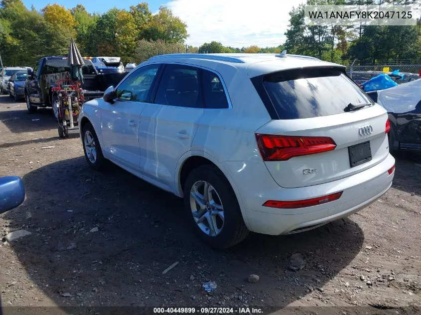 2019 Audi Q5 45 Premium VIN: WA1ANAFY8K2047125 Lot: 40449899