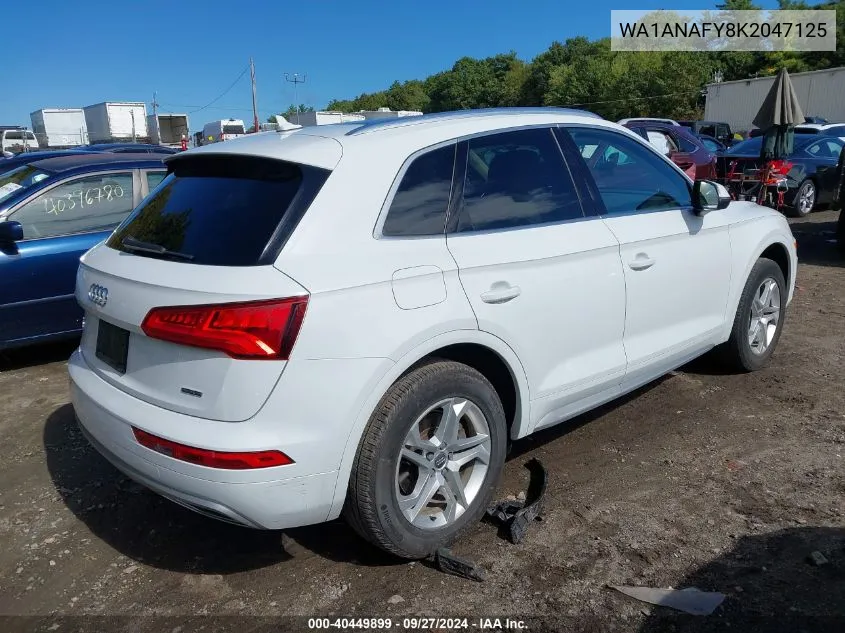 2019 Audi Q5 45 Premium VIN: WA1ANAFY8K2047125 Lot: 40449899