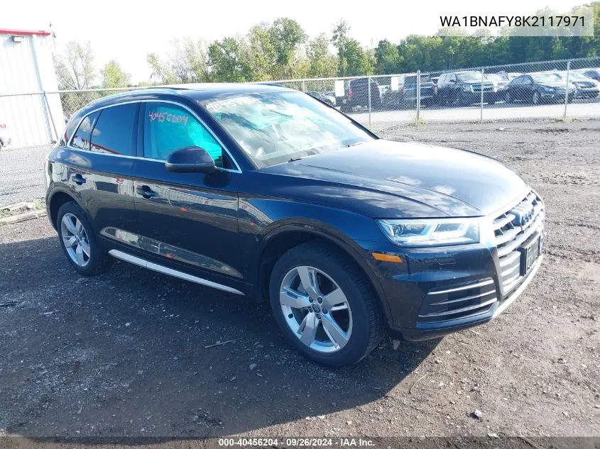 2019 Audi Q5 45 Premium VIN: WA1BNAFY8K2117971 Lot: 40456204