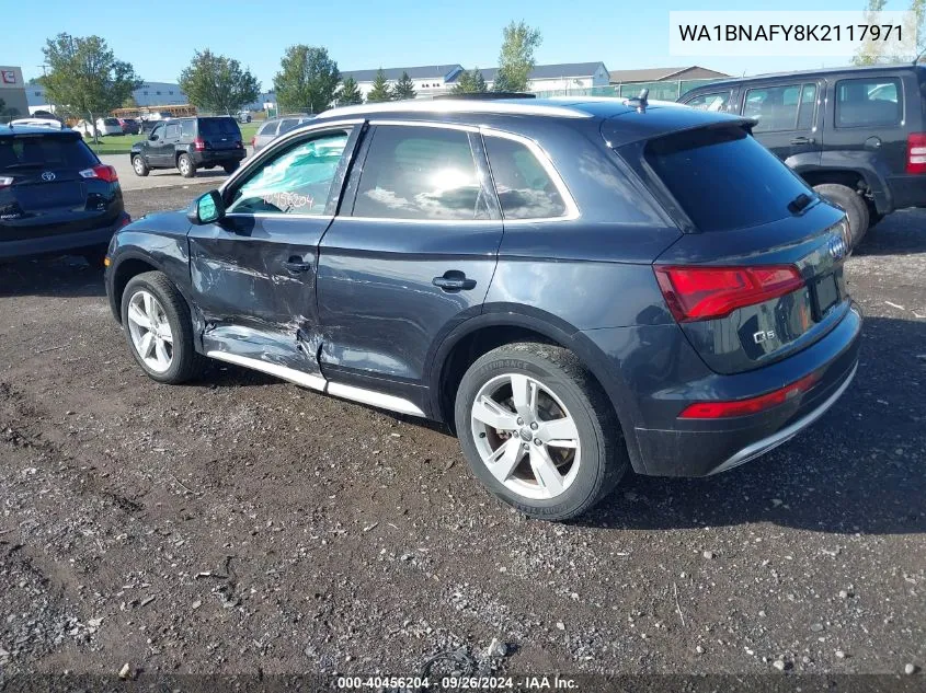 2019 Audi Q5 45 Premium VIN: WA1BNAFY8K2117971 Lot: 40456204