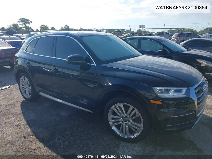 2019 Audi Q5 Premium Plus VIN: WA1BNAFY9K2100354 Lot: 40470149