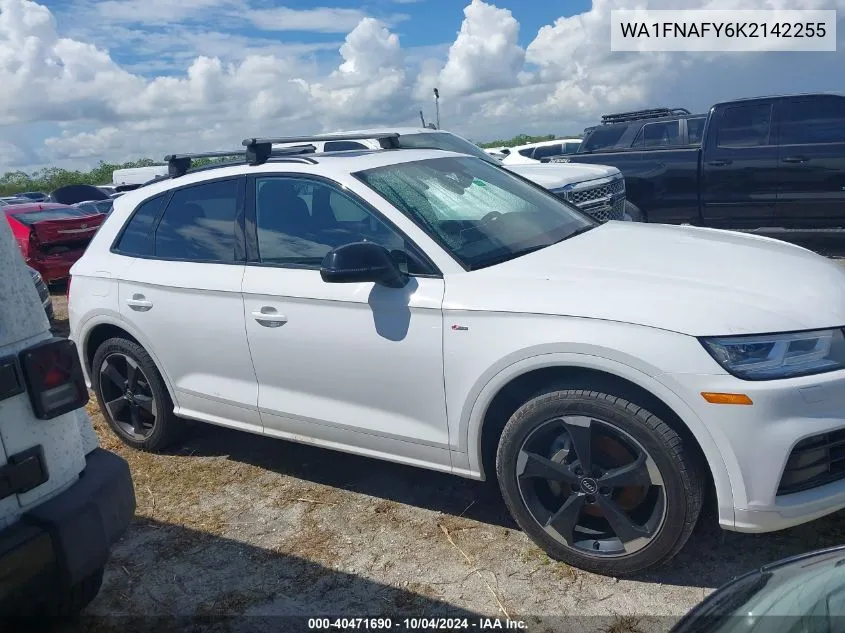 2019 Audi Q5 45 Premium VIN: WA1FNAFY6K2142255 Lot: 40471690